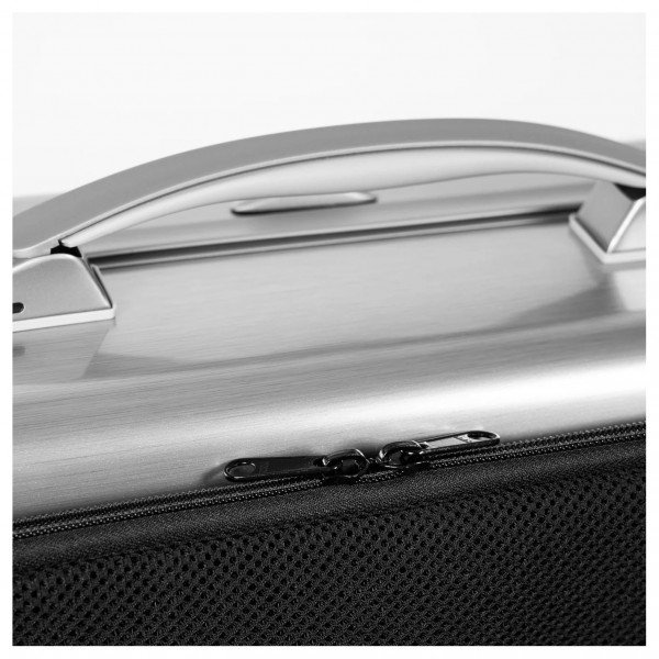 BAM 5301XL La Defense Hightech Oblong Viola Case, Brushed Aluminium Zip