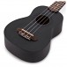 Luna Vintage Soprano Ukulele, Black Satin