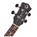 Luna Vintage Soprano Ukulele, Black Satin