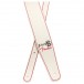 Fender John 5 Leather Strap, White and Red - Ends