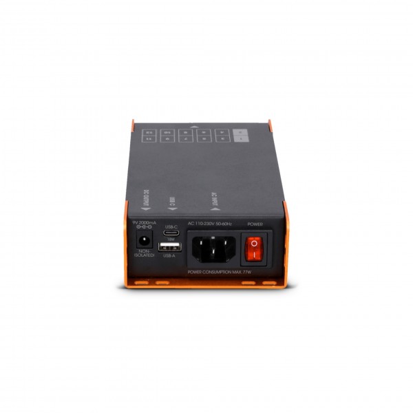 Palmer PWT12IEC Universal Pedal Board Power Supply with USB - Rear