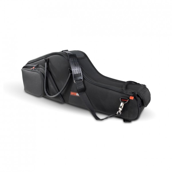 Gator GBPB-TENSAX Allegro Series Pro Bag for Bb Tenor Saxophone - Side, Angled Front