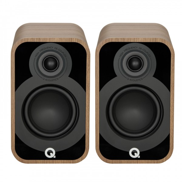 Q Acoustics Q 5010 Bookshelf Speakers, Oak (Pair) Front View 2