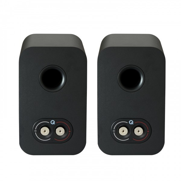 Q Acoustics Q 5020 Bookshelf Speakers, Satin Black (Pair) Back View