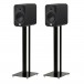 Q Acoustics Q 5020 Bookshelf Speakers, Satin Black (Pair) Stand View