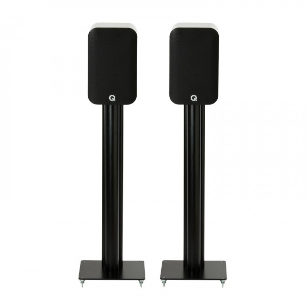Q Acoustics Q 5020 Bookshelf Speakers, Satin White (Pair) Stand View 2
