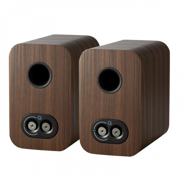 Q Acoustics Q 5020 Bookshelf Speakers, Santos Rosewood (Pair) Back View