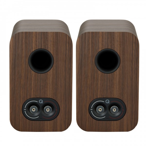 Q Acoustics Q 5020 Bookshelf Speakers, Santos Rosewood (Pair) Back View 2