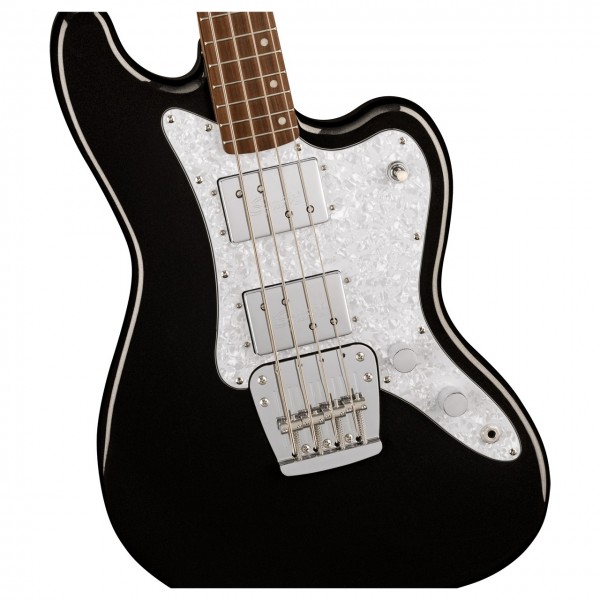 Squier Paranormal Rascal Bass HH, White Pearloid PG, Metallic Black - Pickups