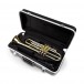 Gator GC-TRUMPET-23 Andante Series Molded ABS Case for Bb Trumpet - Open, Angled with Trumpet