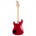 Squier Paranormal Strat-O-Sonic, Black PG, Crimson Red Transparent - Back