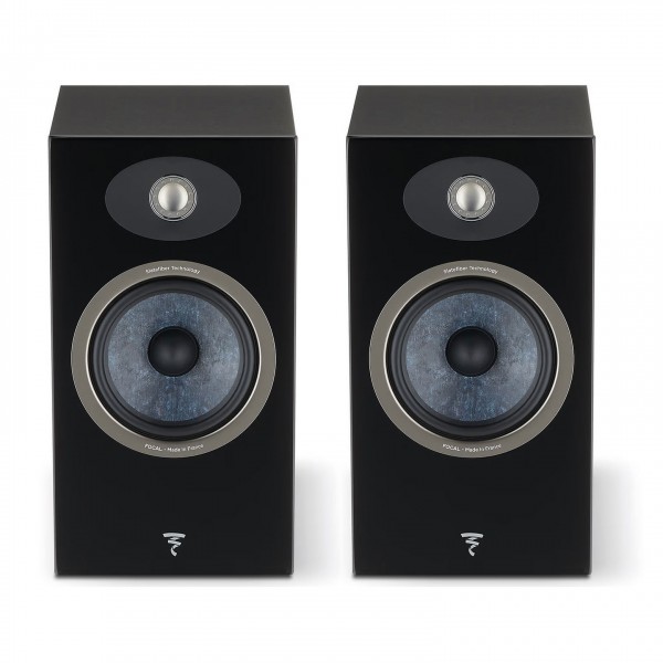 Focal Theva N1 Bookshelf Speakers (Pair), Black Front View 3