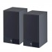Focal Theva N1 Bookshelf Speakers (Pair), Black Front View With Grilles