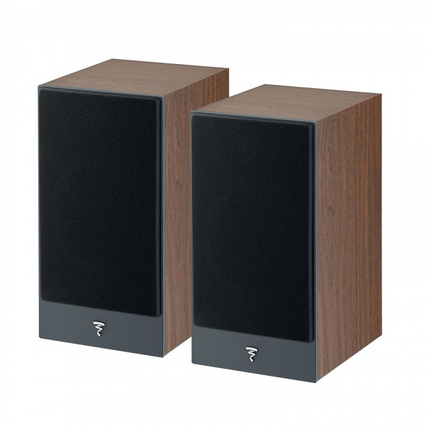 Focal Theva N1 Bookshelf Speakers (Pair), Dark Wood Front View 2