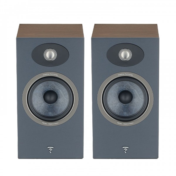 Focal Theva N1 Bookshelf Speakers (Pair), Dark Wood Front View 4