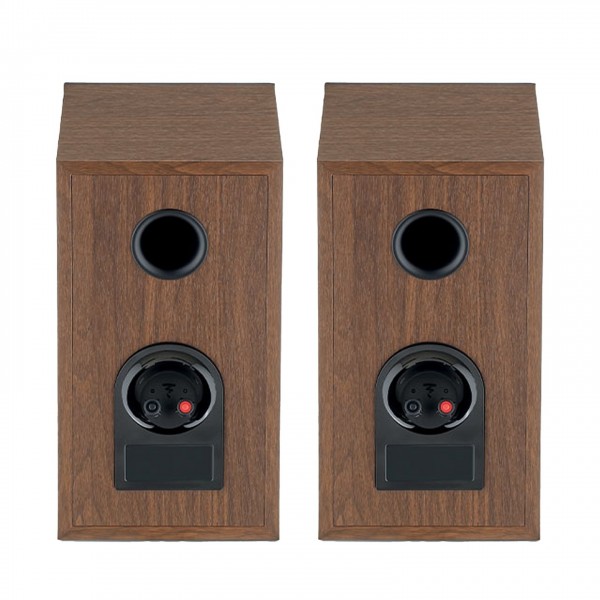 Focal Theva N1 Bookshelf Speakers (Pair), Dark Wood Back View
