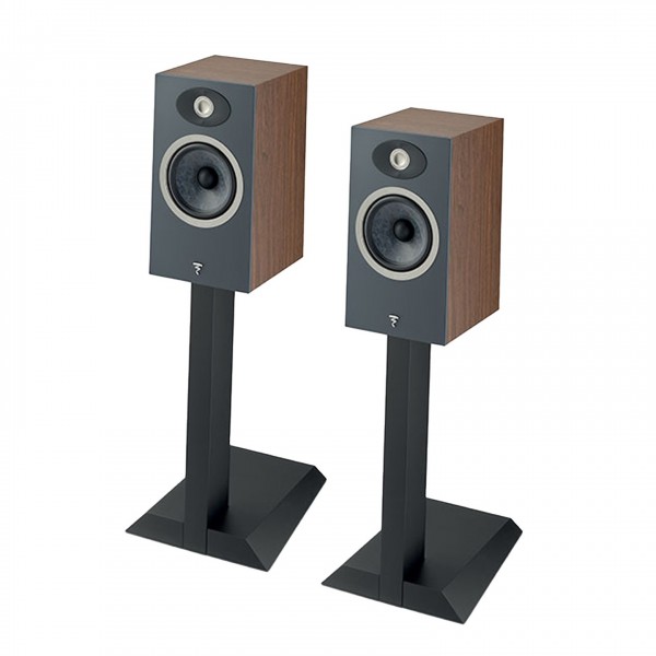 Focal Theva N1 Bookshelf Speakers (Pair), Dark Wood Stand View