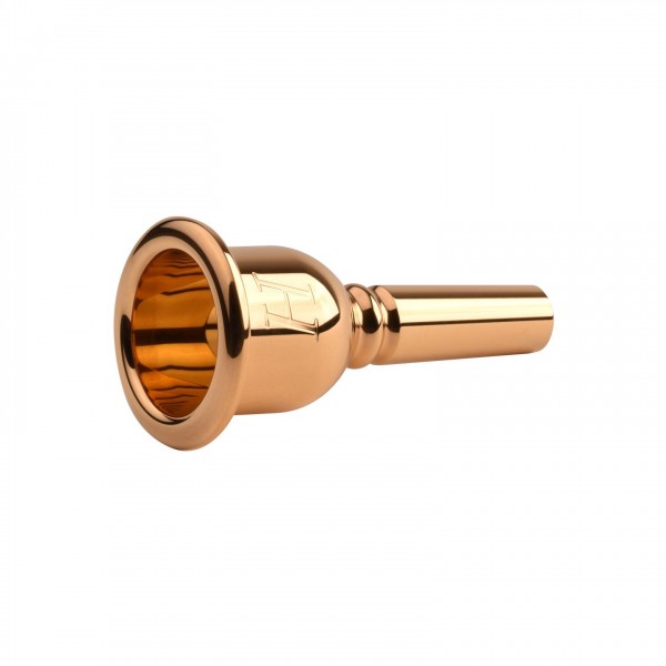 Denis Wick Heritage Bass Trombone Mouthpiece, Gold Plate, 1AL Side