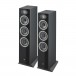 Focal Theva N2 Compact Floorstanding Speakers (Pair), Black Front View 3