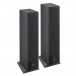 Focal Theva N2 Compact Floorstanding Speakers (Pair), Black Front View With Grilles