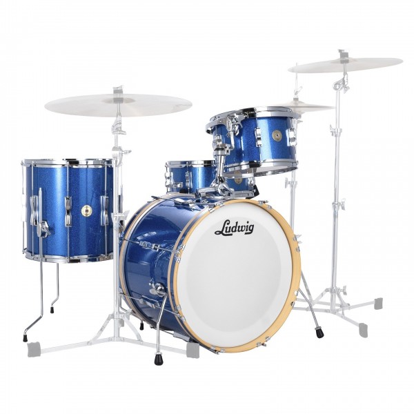 Ludwig Continental Club 20'' 4pc Shell Pack, Blue Sparkle