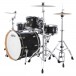 Ludwig Continental 22'' 3pc Shell Pack, Black Lacquer - Angle