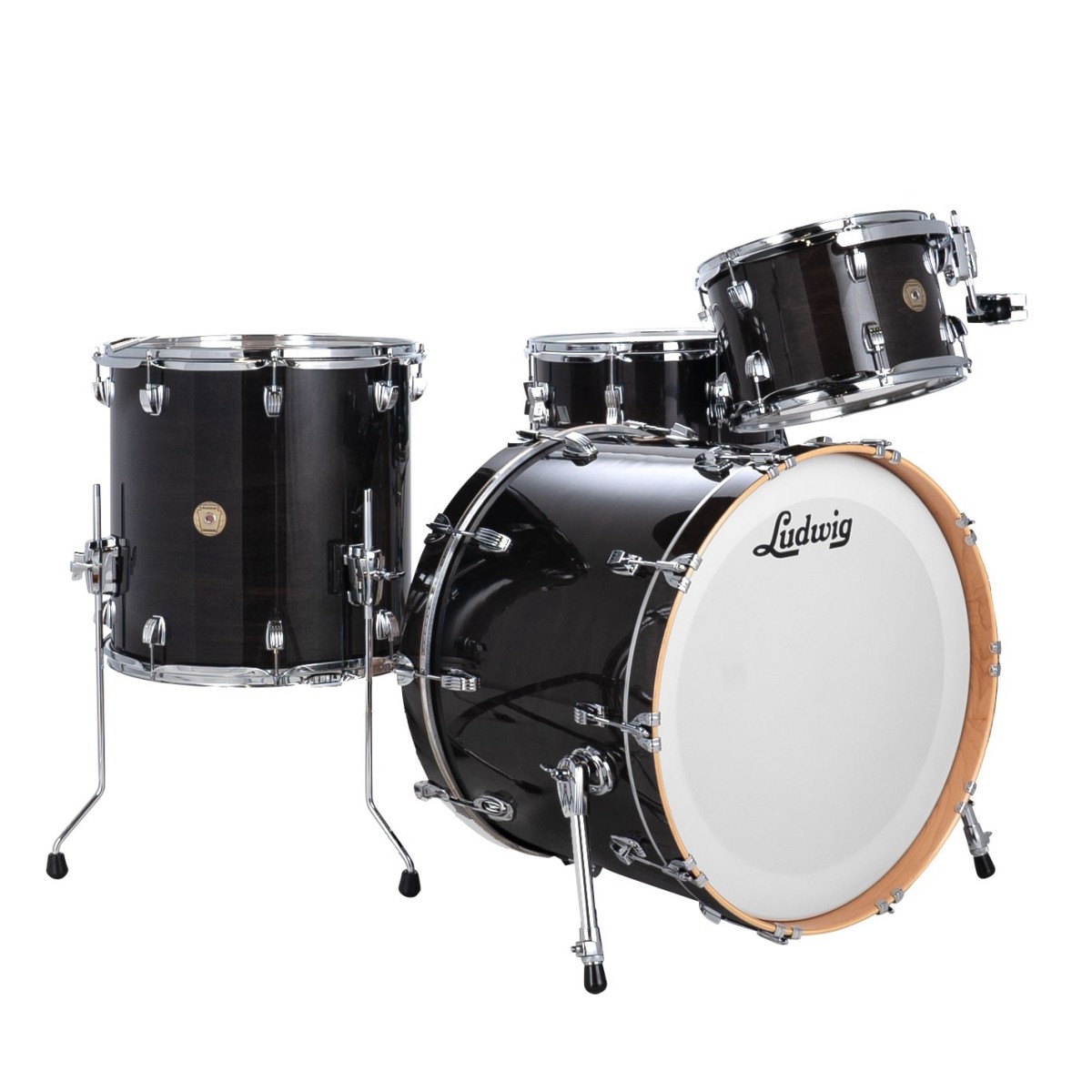 Ludwig Continental 22 4pc Shell Pack Black Lacquer