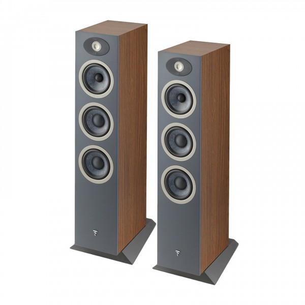 Focal Theva N2 Compact Floorstanding Speakers (Pair), Dark Wood Front View 2