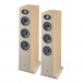 Focal Theva N2 Compact Floorstanding Speakers (Pair), Light Wood Front View 2