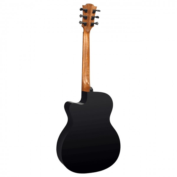Lâg Tramontane 118 Auditorium Electro Acoustic, Black Gloss - Back