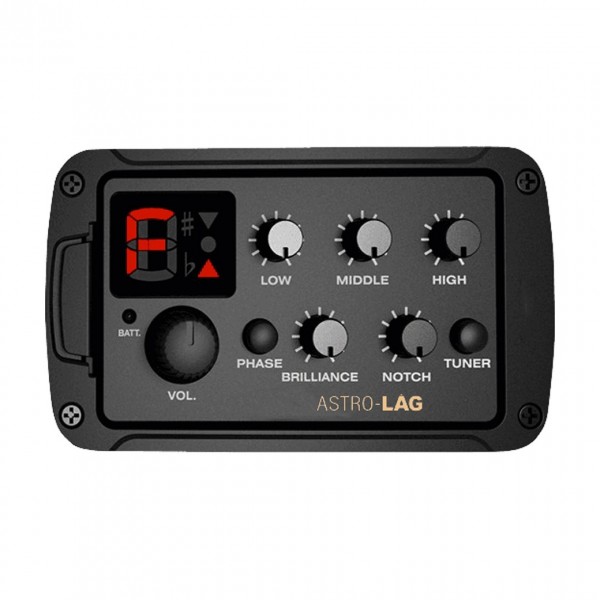 Lâg Tramontane 118 Auditorium Electro Acoustic, Black Gloss - Controls