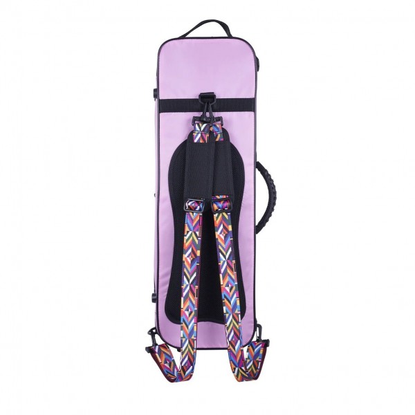 BAM YO2003S Youngster Oblong Violin Case, 3/4 -1/2 Size, Light Pink Straps