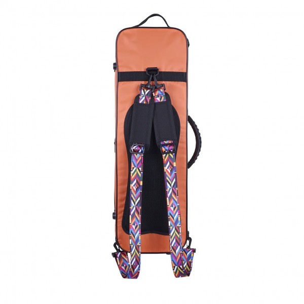 BAM YO2013S Youngster Oblong Violin Case, 1/4 -1/8 Size, Orange Straps