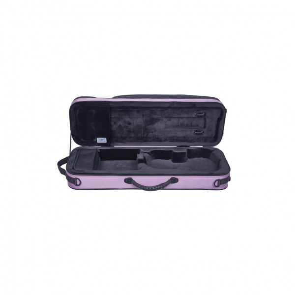 BAM YO2013S Youngster Oblong Violin Case, 1/4 -1/8 Size, Light Pink Open
