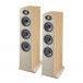 Focal Theva N3 Floorstanding Speakers (Pair), Light Wood Front View 3