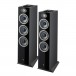Focal Theva N3-D Floorstanding Dolby Atmos Speakers (Pair), Black Front View