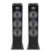 Focal Theva N3-D Floorstanding Dolby Atmos Speakers (Pair), Black Back View
