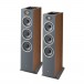 Focal Theva N3-D Floorstanding Dolby Atmos Speakers (Pair), Dark Wood Full View