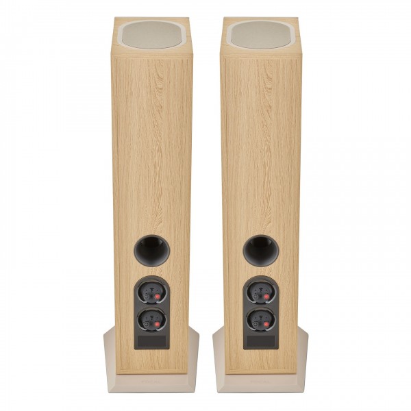 Focal Theva N3-D Floorstanding Dolby Atmos Speakers (Pair), Light Wood Back View