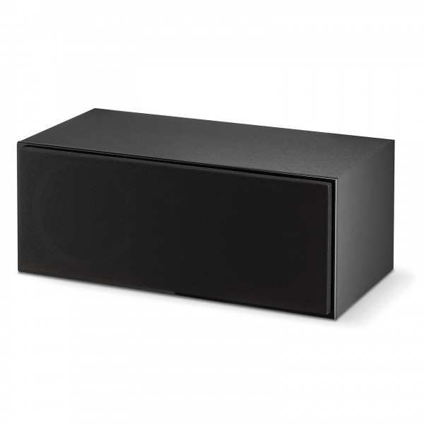Focal Theva Centre Speaker, Black Front View With Grilles