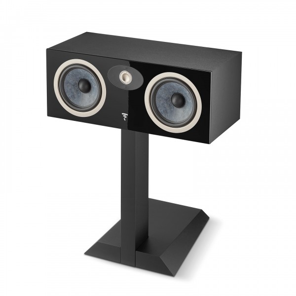 Focal Theva Centre Speaker, Black Stand View