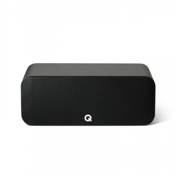 Q Acoustics Q 5090, Satin Black front view with grille attached
