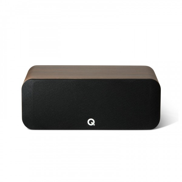 Q Acoustics Q 5090, Santos Rosewood front view with grille attached