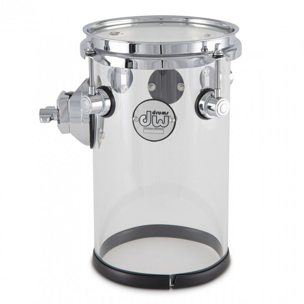 DW Design 6" x 10" Rata Tom, Acrylic Clear - Angle 2