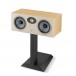 Focal Theva Centre Speaker, Light Wood Stand View