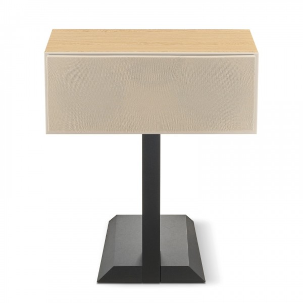 Focal Theva Centre Speaker, Light Wood Stand View 2