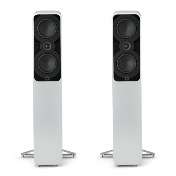 Q Acoustics Q 5040 Compact Floorstanding Speakers, Satin White (Pair)