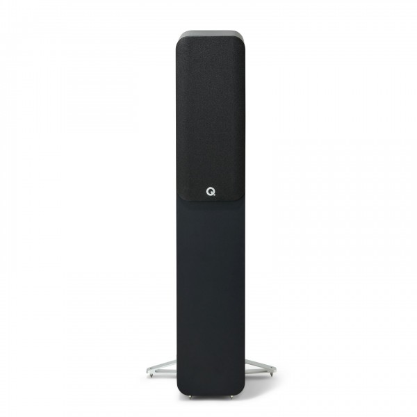 Q Acoustics Q 5040 Compact Floorstanding Speakers, Satin Black (Pair) - with grille