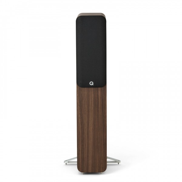 Q Acoustics Q 5040 Compact Floorstanding Speakers, Rosewood (Pair) - with grille