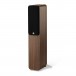 Q Acoustics Q 5040 Compact Floorstanding Speakers, Rosewood (Pair) - angled with grille